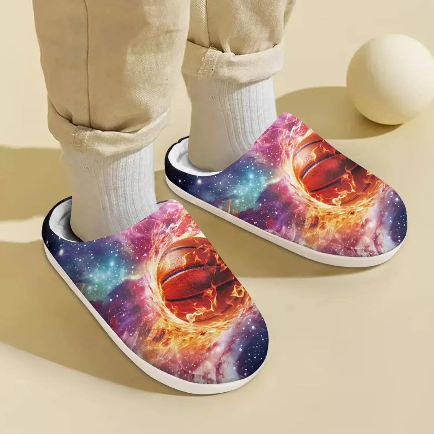 Kids Slippers for Girls Boys - Plush Fuzzy Indoor Shoes