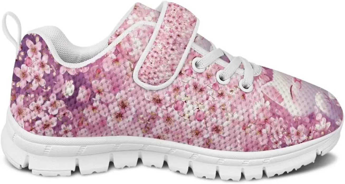 Kids Sneakers for Boys Girls Single Buckle Running Tennis Shoes Breathable Lightweight Sport Athletic Shoe for Little Kids Size 11-15 White Sole