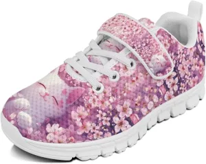 Kids Sneakers for Boys Girls Single Buckle Running Tennis Shoes Breathable Lightweight Sport Athletic Shoe for Little Kids Size 11-15 White Sole