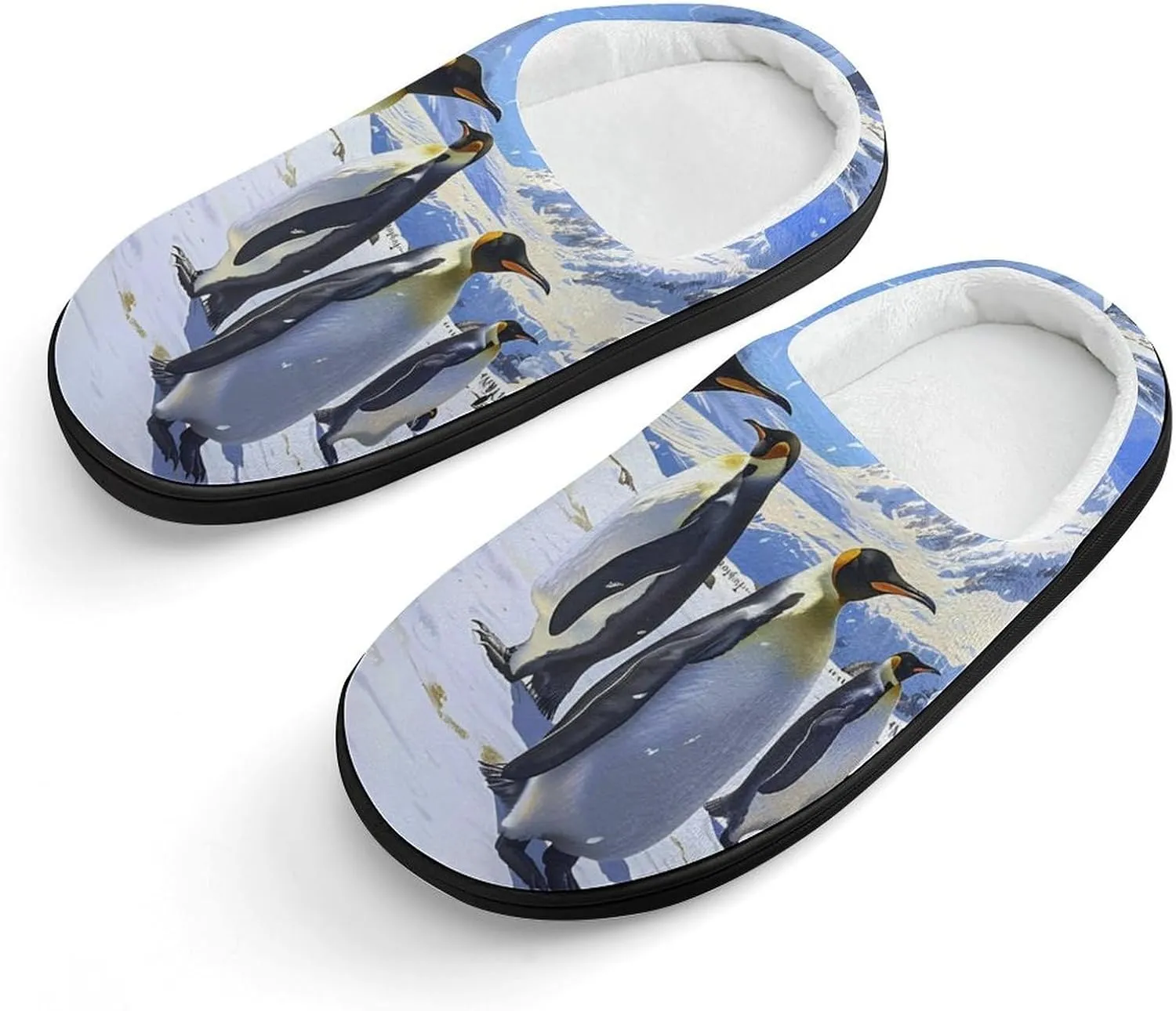 King Penguins Cute Cotton Slippers Anti-slip House Shoe Slipper Indoor Outdoor