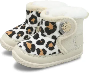 L-RUN Baby Boots for Infant Toddler Boys Girls Ankle Warm Suede Plush Lining House Slippers Little Kids Winter Shoes for Indoor Outdoor Walking