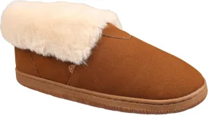 Lamo Men Henry Bootie Slippers for Men - Premium Suede Upper, Luxurious Faux Fur Lining, Ortholite Foam Footbed with Australian Sheepskin - Stylish for Indoor Outdoor Use (Chestnut)
