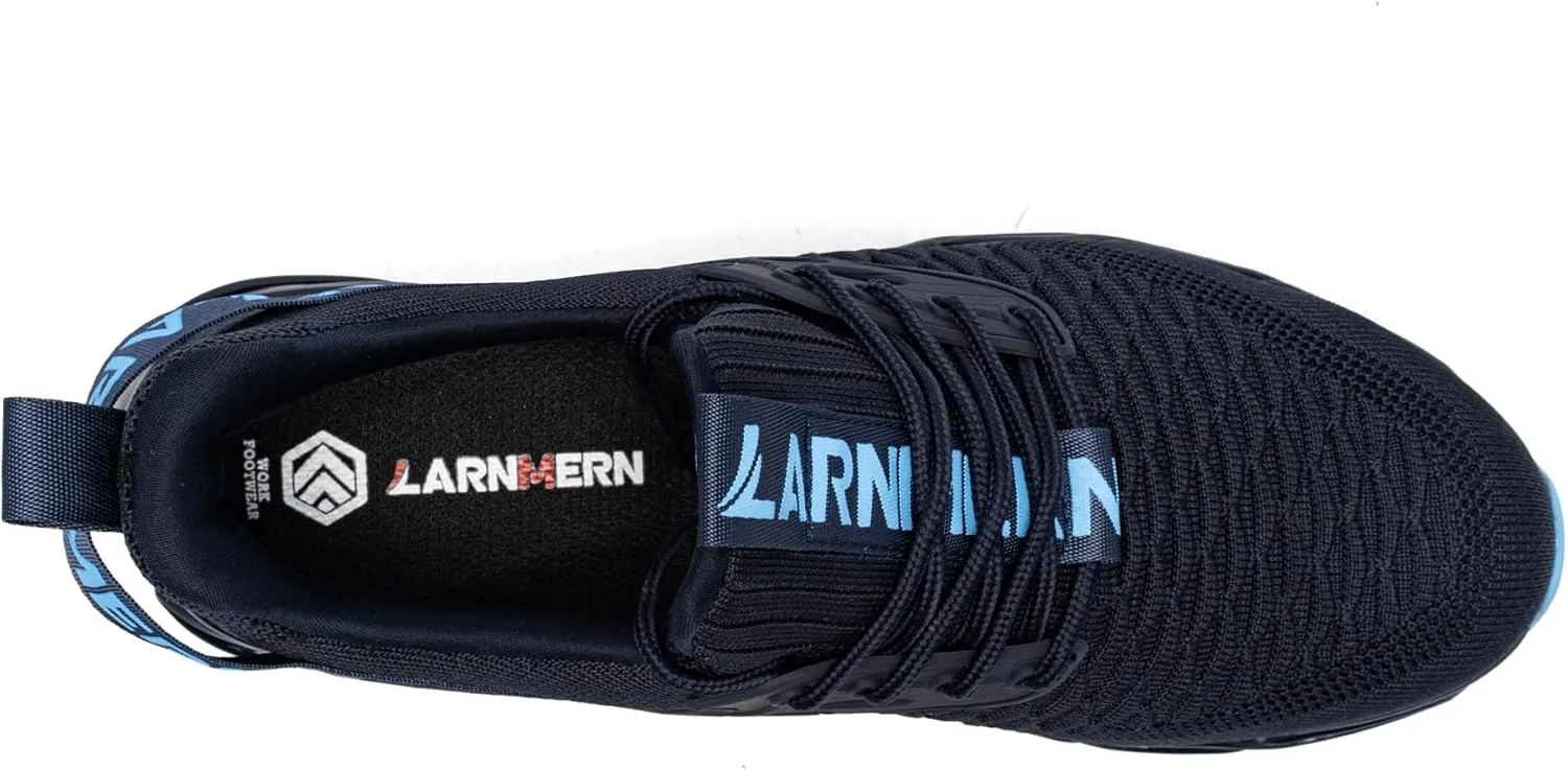 LARNMERN Steel Toe Shoes for Men Women Lightweight Comfortable Sneakers Breathable Indestructible Work Shoes