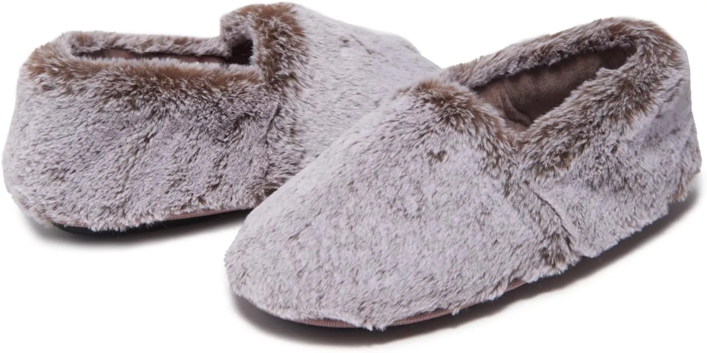 Laura Ashley Ladies Plush A-line Slipper Memory Foam Insole, Closed Toe, Backless Design Lightweight & Durable