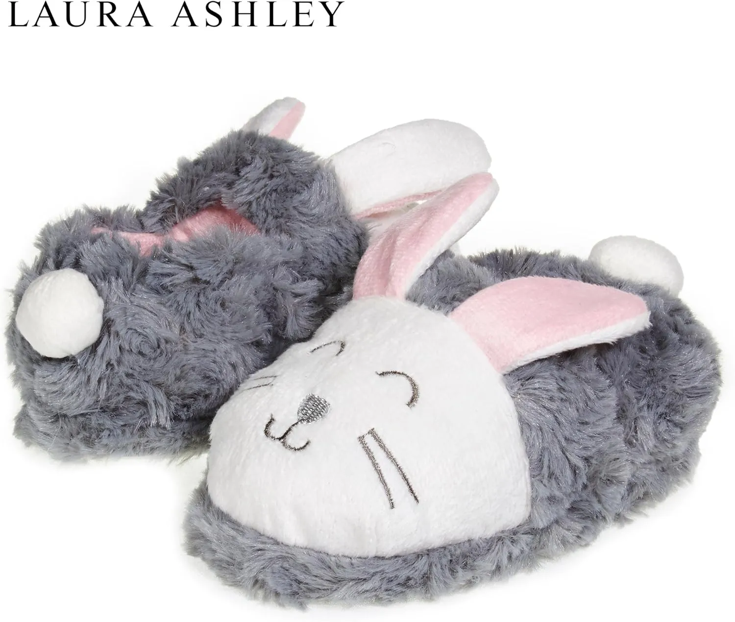 Laura Ashley Toddler Girls Bunny or Dog Clog Slippers Pink (See Sizes and Colors)