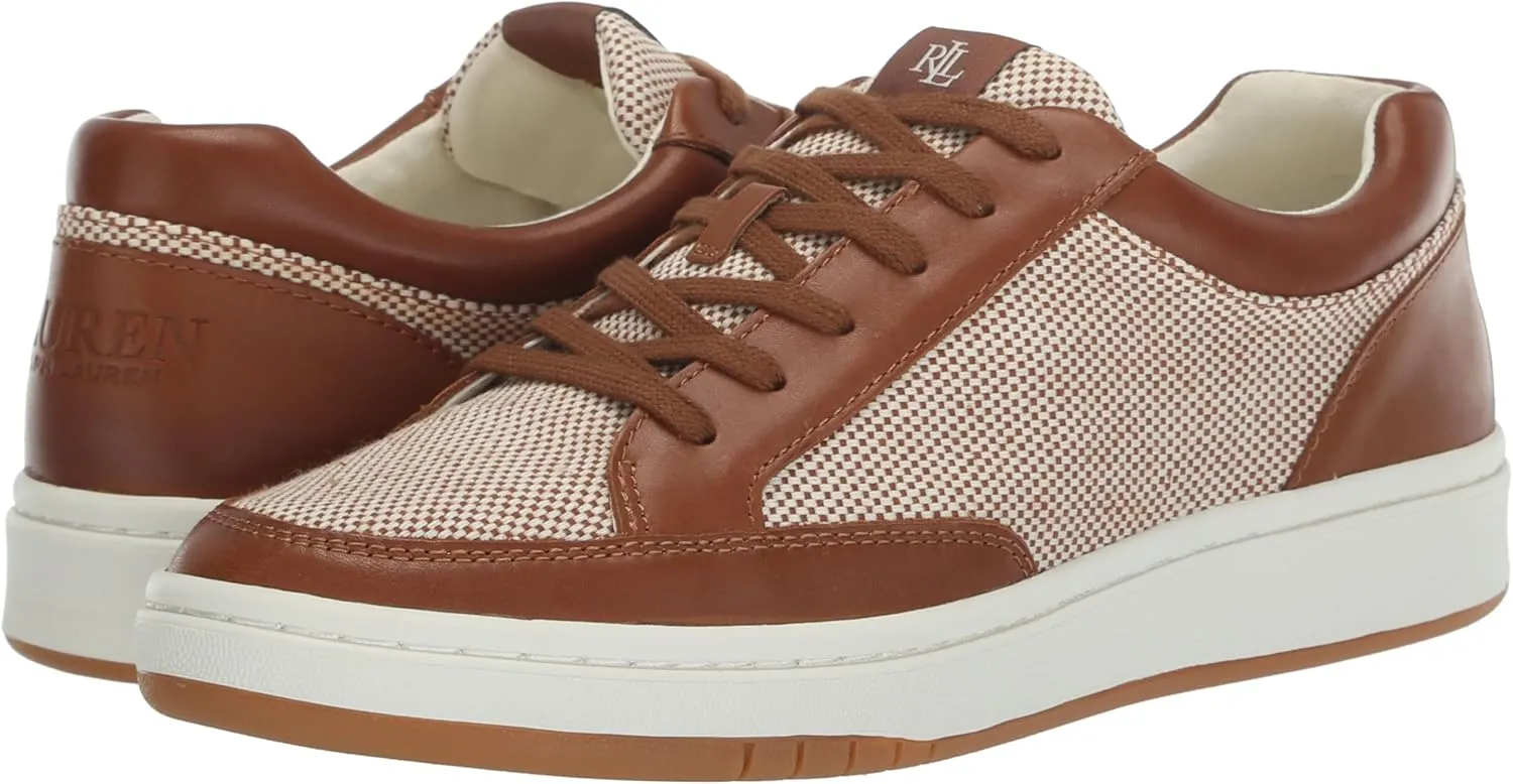 Lauren Ralph Lauren Women's Hailey Iv Canvas & Leather Sneaker