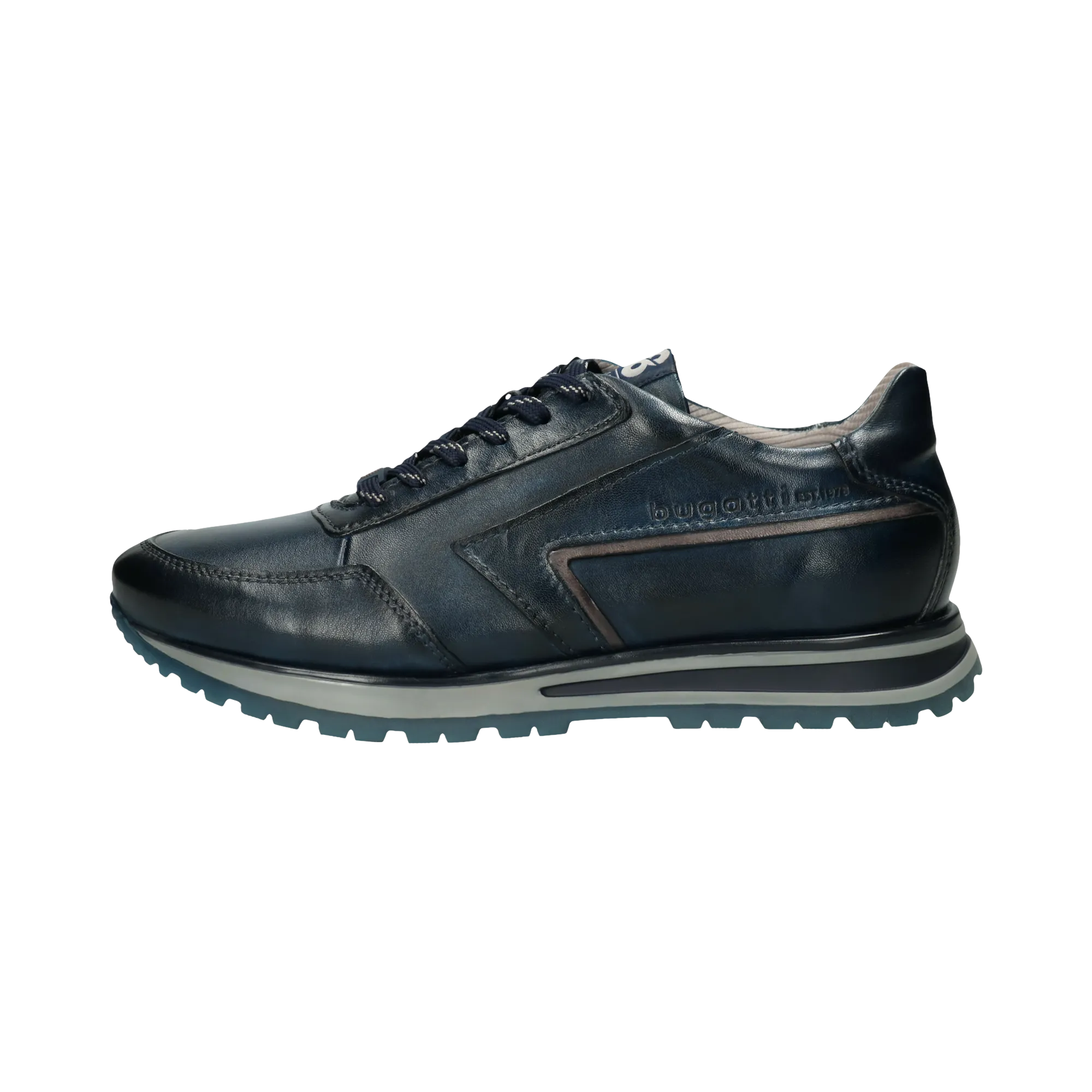 Leder Sneaker dunkelblau