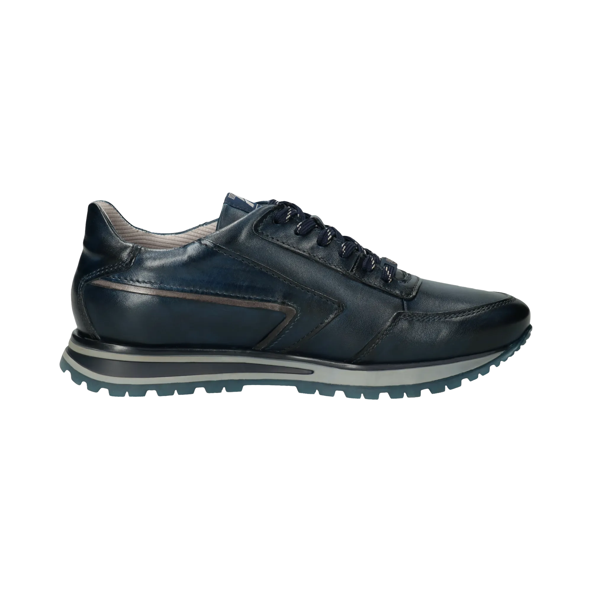 Leder Sneaker dunkelblau
