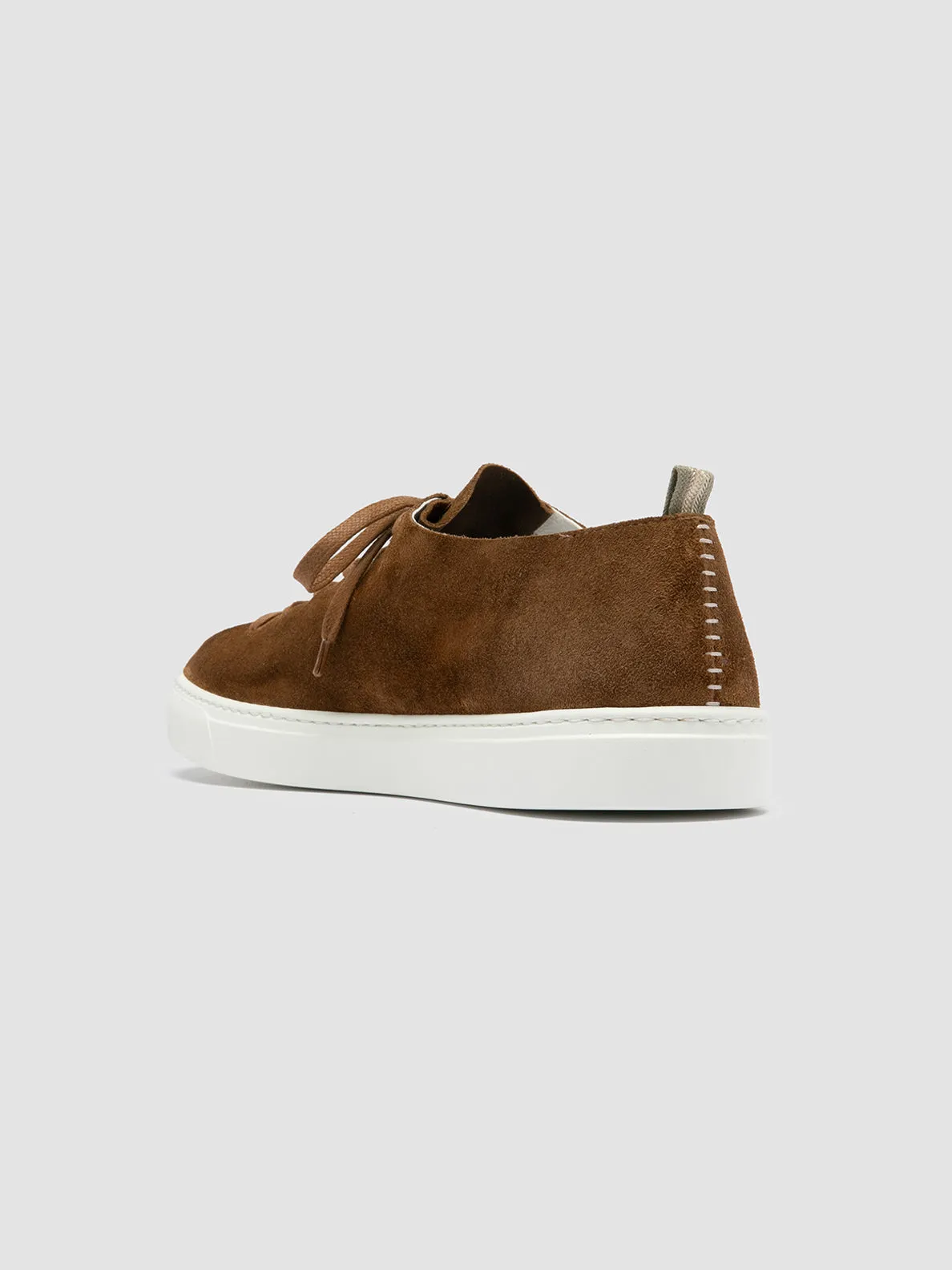 LEGGERA 001 - Sneakers Basse in Pelle Scamosciata Marrone