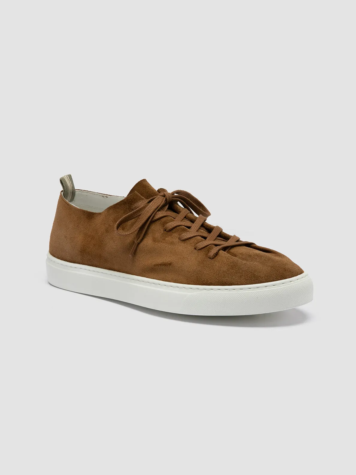 LEGGERA 001 - Sneakers Basse in Pelle Scamosciata Marrone
