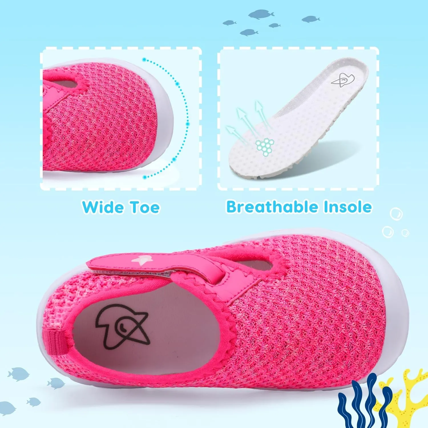 LeIsfIt Toddler Shoes Boys Girls Barefoot Shoes Wide Toe Box Shoes Lightweight Walking Shoes Slip On Tennis Shoes