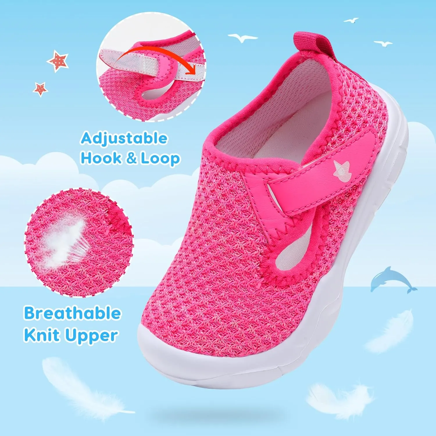 LeIsfIt Toddler Shoes Boys Girls Barefoot Shoes Wide Toe Box Shoes Lightweight Walking Shoes Slip On Tennis Shoes