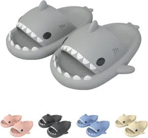 LELEBEAR Shark Slides Adult Cloudy Cute Shark Slippers For Women Men