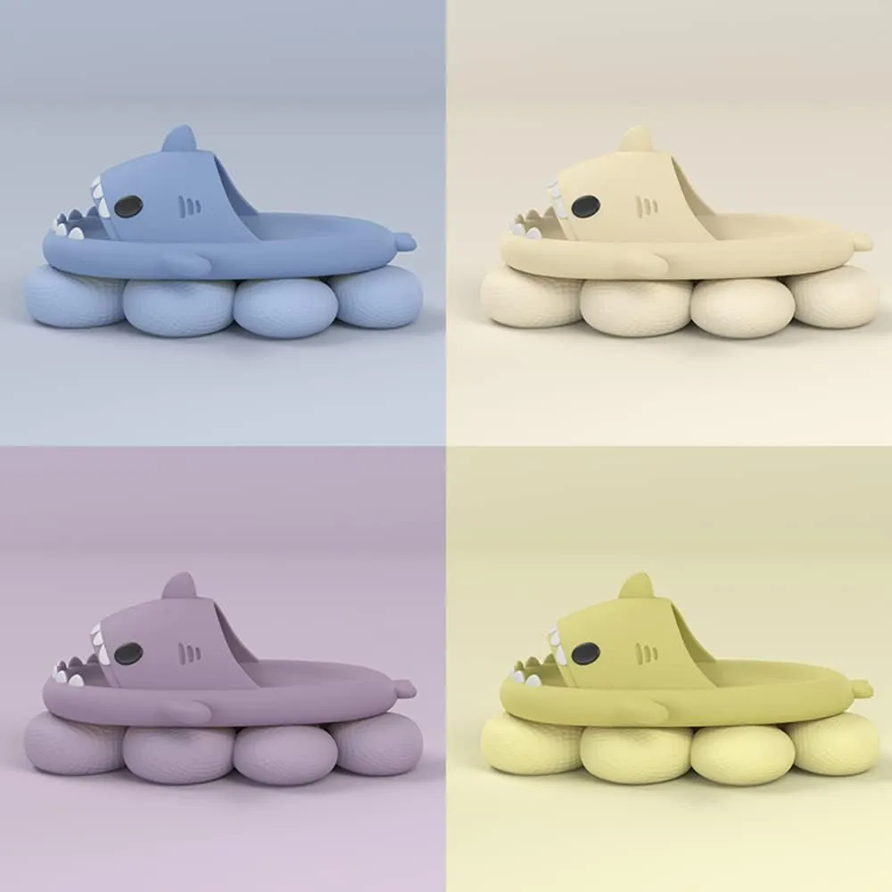 LELEBEAR Shark Slides Adult Cloudy Cute Shark Slippers For Women Men