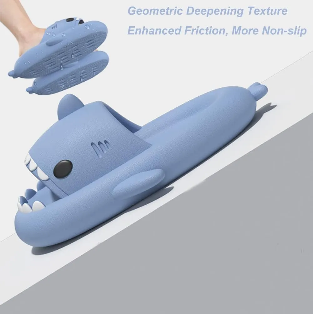 LELEBEAR Shark Slides Adult Cloudy Cute Shark Slippers For Women Men
