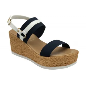 Lotus Lilliana Women's Open Toe Summer Wedge Sandal Navy