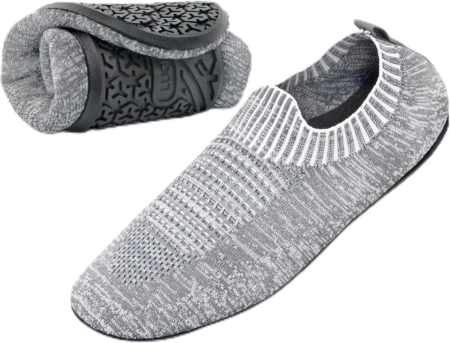 Lucky Sign House Slippers for Mens Womens, Lightweight Non-Slip Home Sock Shoes Rubber Sole Yoga Shoes Indoor Outdoor