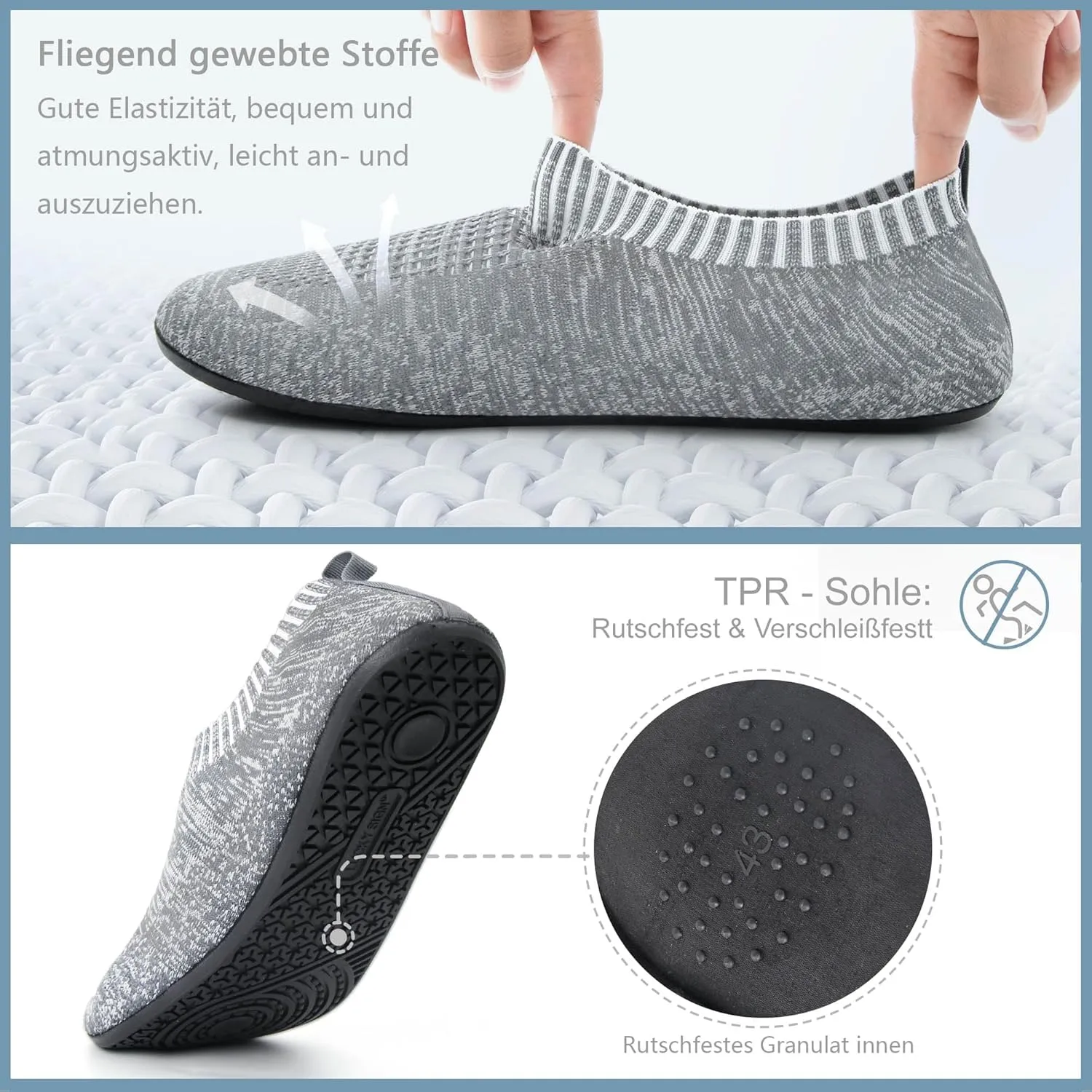 Lucky Sign House Slippers for Mens Womens, Lightweight Non-Slip Home Sock Shoes Rubber Sole Yoga Shoes Indoor Outdoor