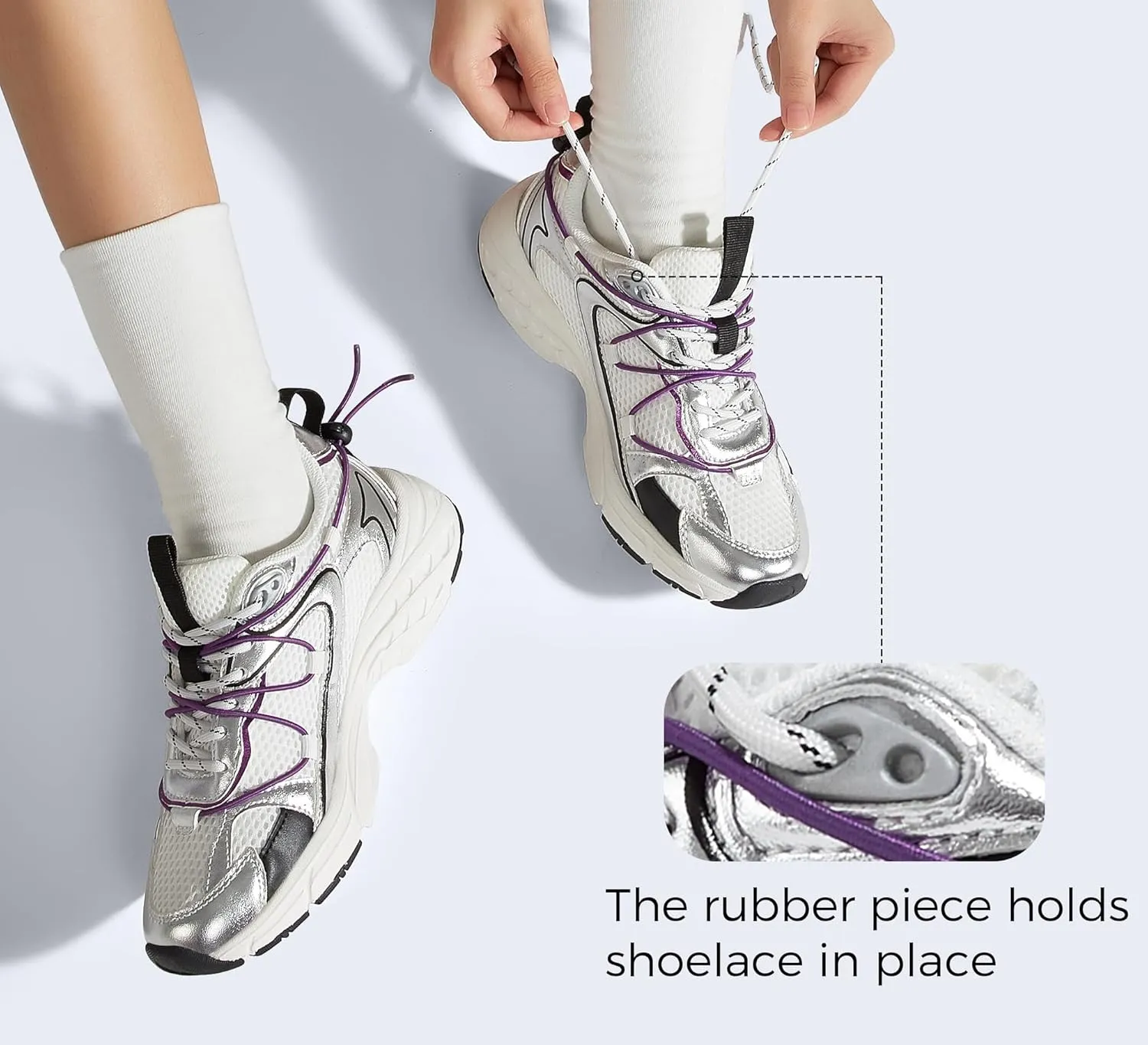 LUCKY STEP Women's Fashion Walking Shoes Running Platform Mesh Casual Sport Gym Work Adjustable Lace Lifestyle Stylish Trendy Athletic Tennis Shoes