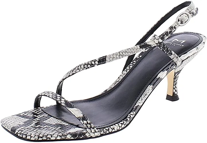 Marc Fisher LTD Womens Gove 2 Leather Dress Sandals B/W 9 Medium (B,M)