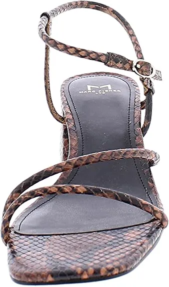 Marc Fisher LTD Womens Jiny 2 Leather Dress Sandals Brown 6.5 Medium (B,M)