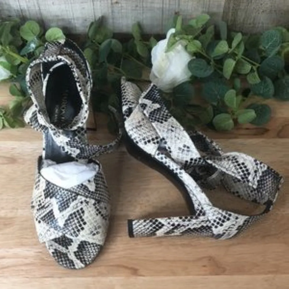 Marion Parke Women's Leah Ankle Tie High Heel Sandals 38