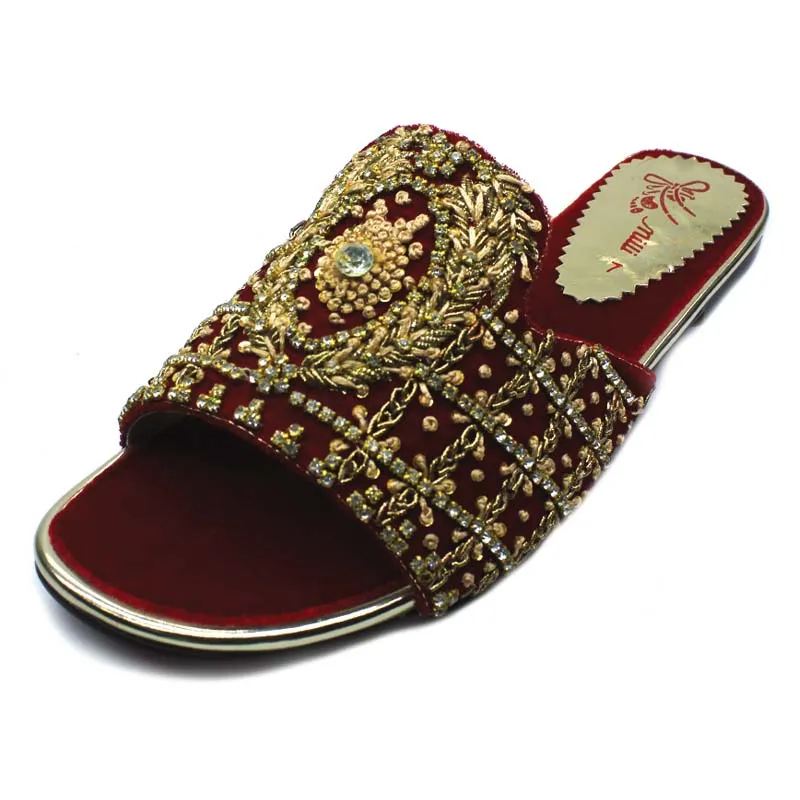 Maroon Fancy Slipper