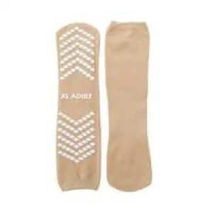 McKesson Slipper Socks Adult X-Large Tan Above the Ankle, McKesson Brand, 16-SCE2 - Case of 48