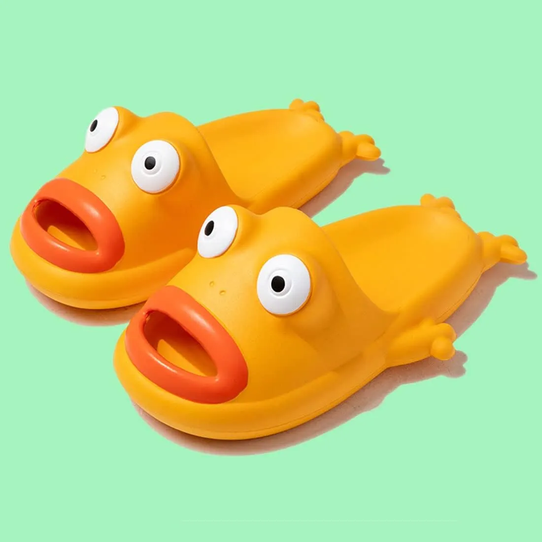 MEADOO Frog Slippers,Frog Flip Flops, Thickness Bath Slipper, Funny Couple Frog Slides, Bass Sandals, Beach & Shower Shoes
