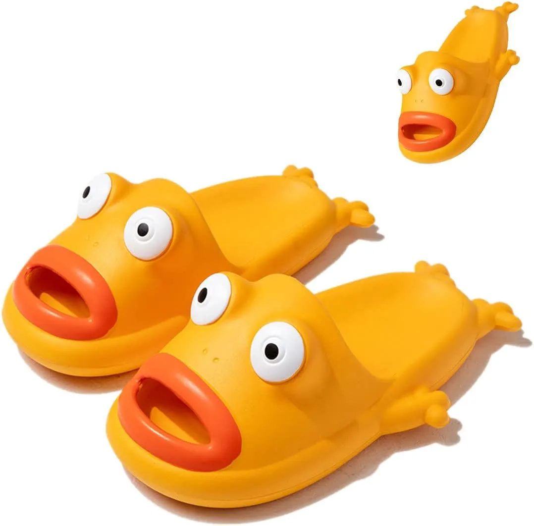 MEADOO Frog Slippers,Frog Flip Flops, Thickness Bath Slipper, Funny Couple Frog Slides, Bass Sandals, Beach & Shower Shoes
