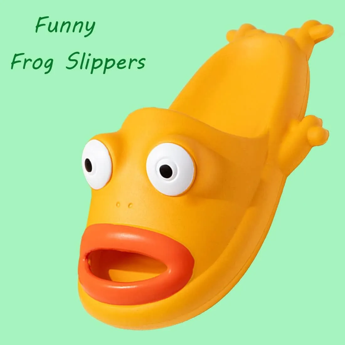 MEADOO Frog Slippers,Frog Flip Flops, Thickness Bath Slipper, Funny Couple Frog Slides, Bass Sandals, Beach & Shower Shoes