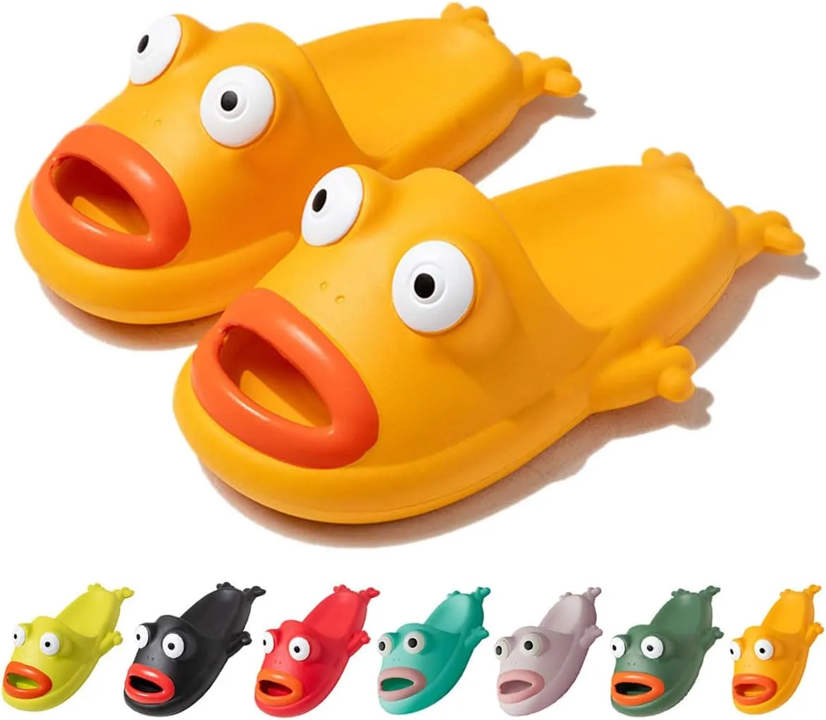 MEADOO Frog Slippers,Frog Flip Flops, Thickness Bath Slipper, Funny Couple Frog Slides, Bass Sandals, Beach & Shower Shoes