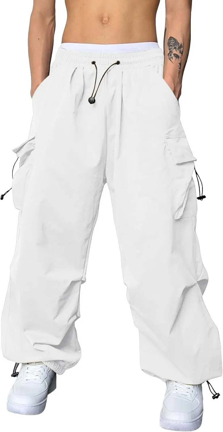 Men Cargo Combat Work Pant Gym Sports Jogger uflage Soft Jog Sweatpants Baggy Pant Drawstring Pull-On Pants