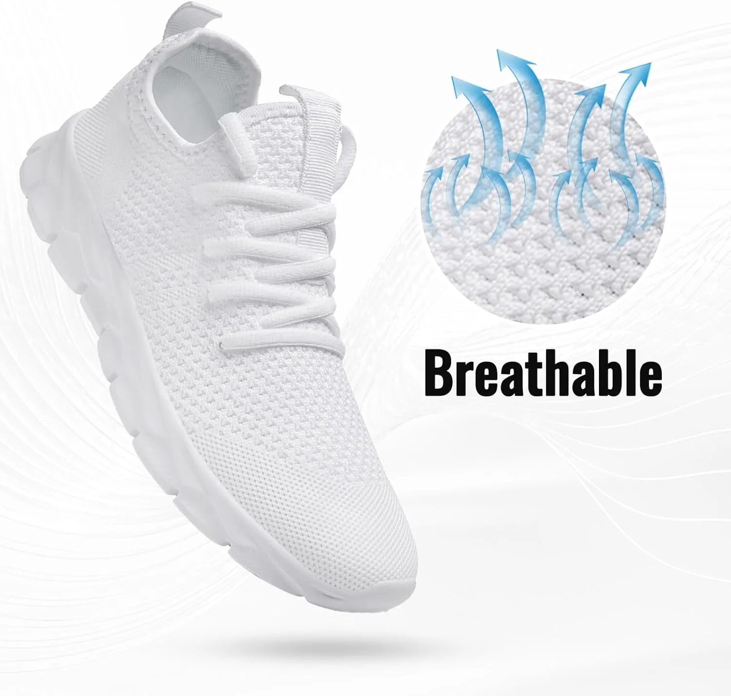 Men Running Shoes Tennis Walking Gym Slip On Athletic Fashion Sneakers Lightweight Breathable Sport Shoe
