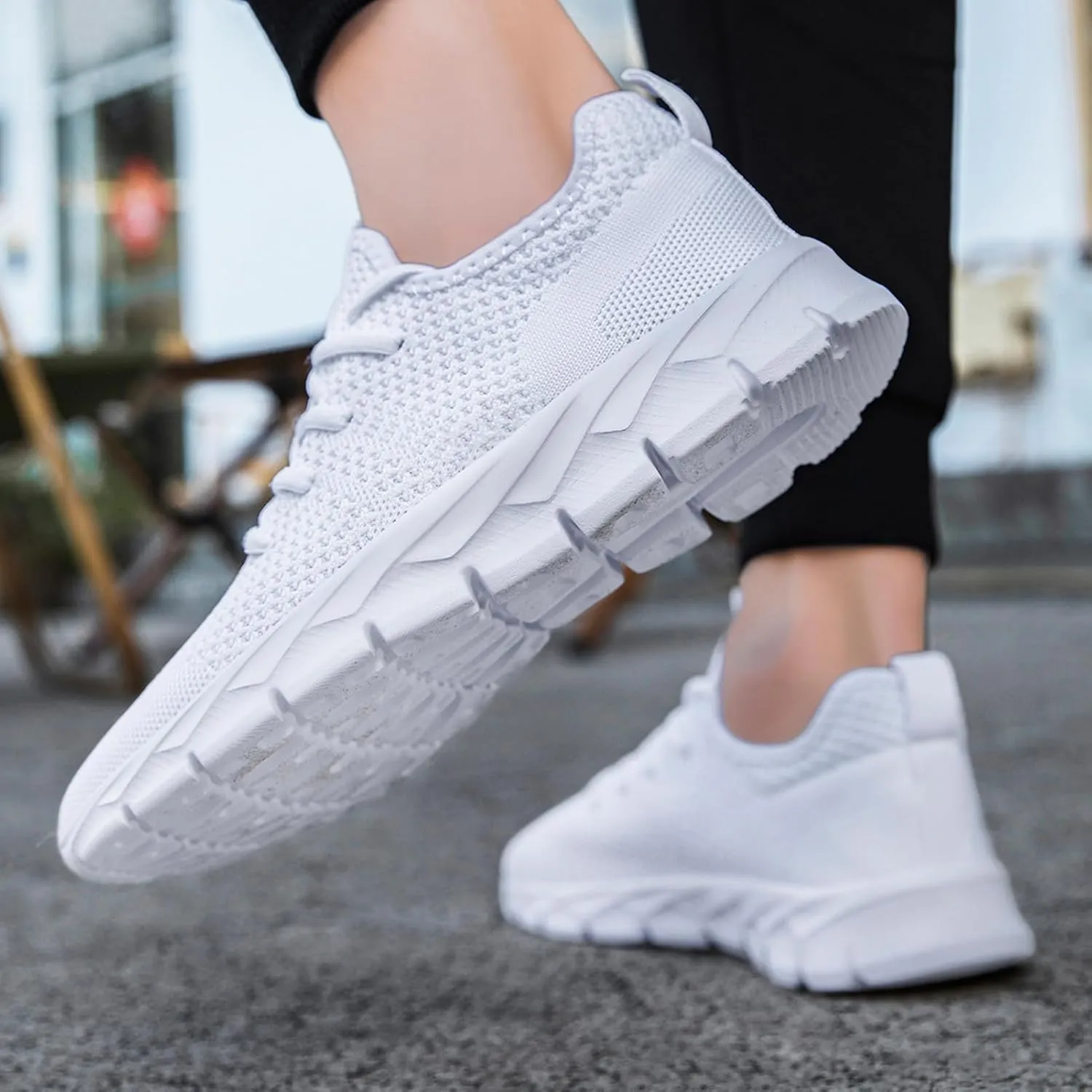 Men Running Shoes Tennis Walking Gym Slip On Athletic Fashion Sneakers Lightweight Breathable Sport Shoe