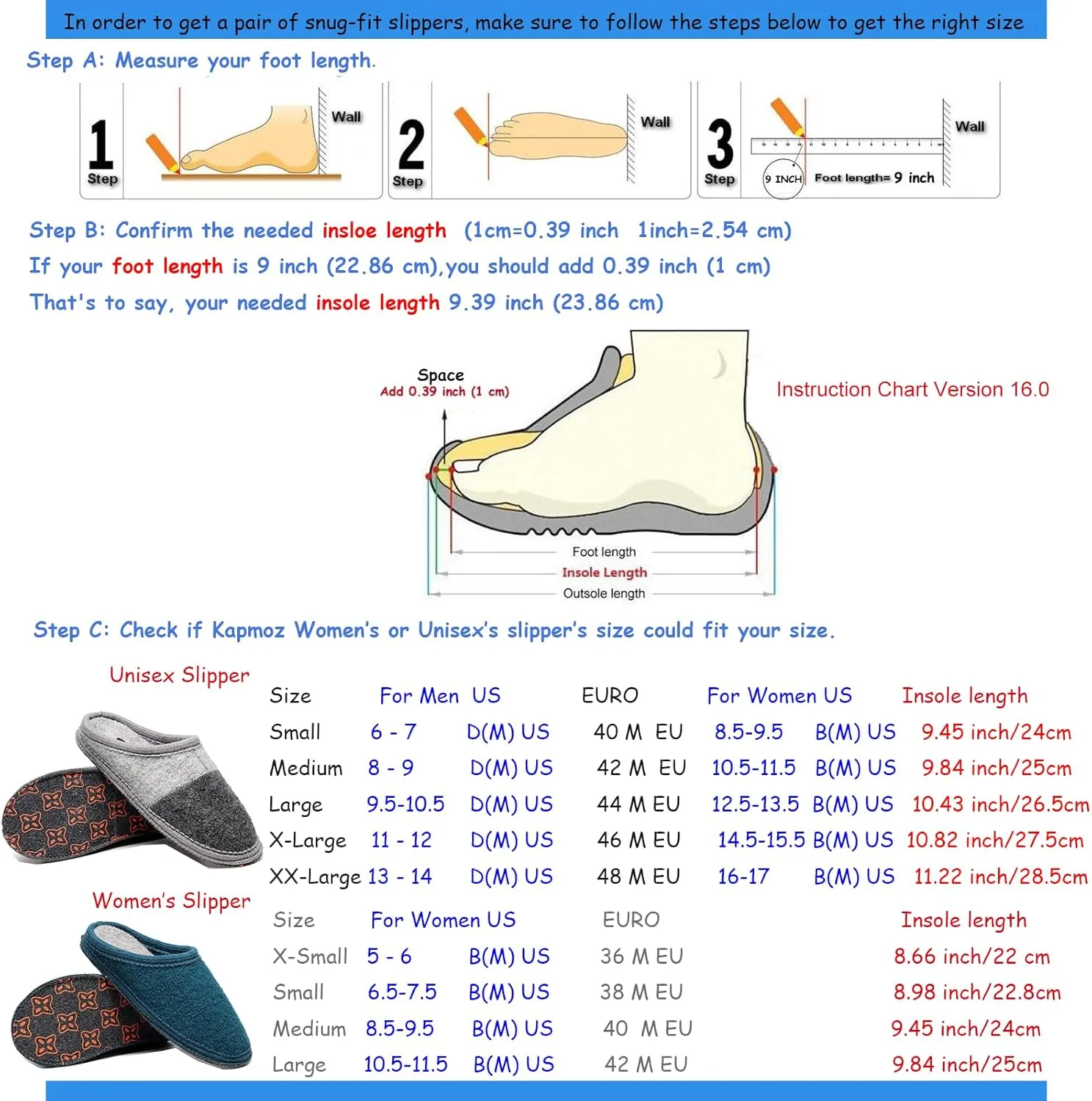 Men's Boiled Wool House Slippers Breathable Winter Warm Slip on Mules Indoor/Outdoor Slipper for Women Two Tone Cap Toe Clog