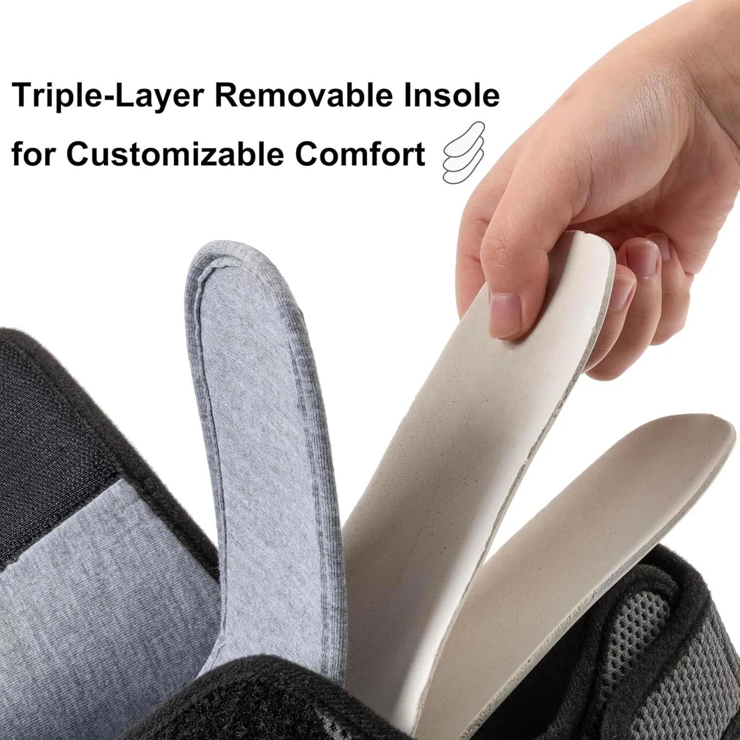 Men's Diabetic Wide Width Breathable Waffle Knit Adjustable Slipper with Anti-Slip Indoor Outdoor Sole