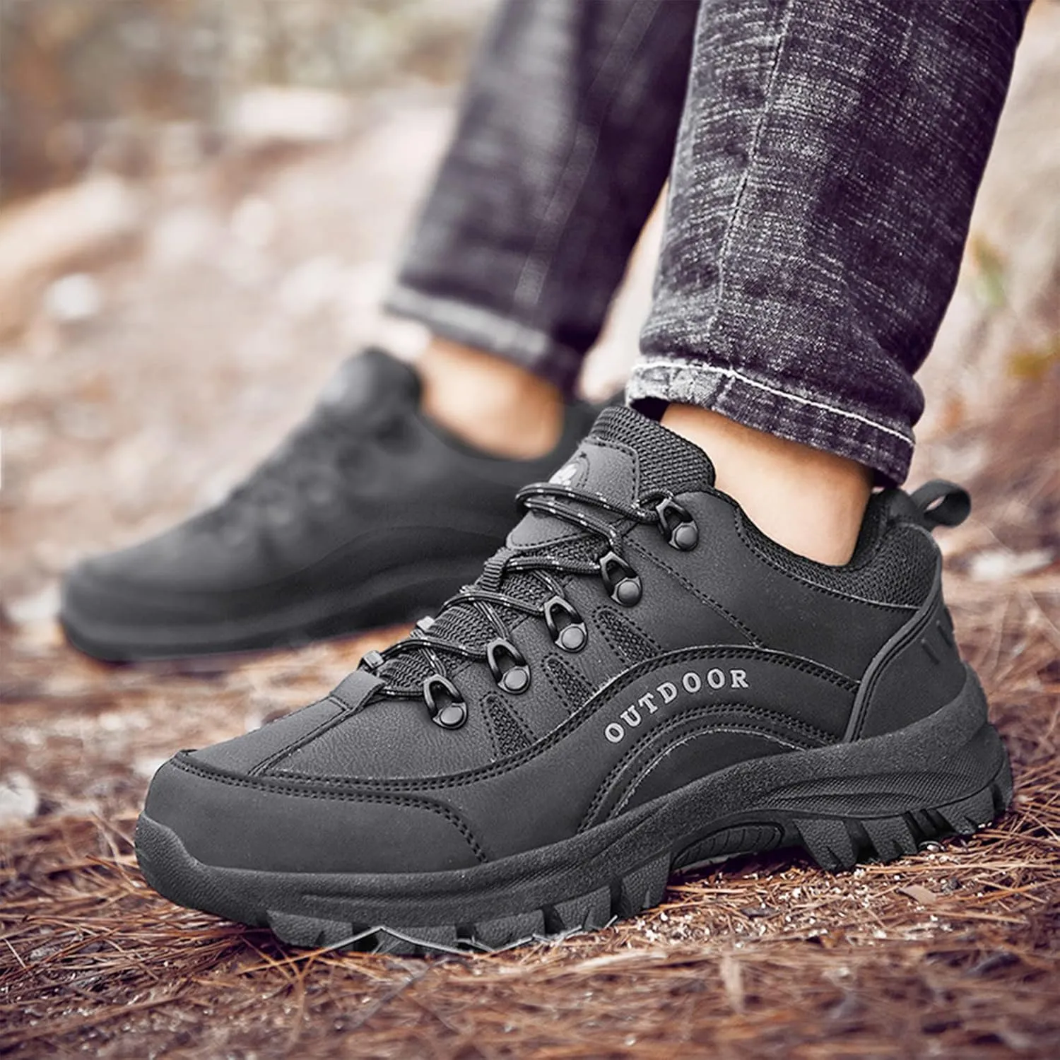 Men's Low Rise Hiking Shoes, Lightweight Breathable Outdoor Travelling Camping Climbing Walking Shoes Trail Running Shoes
