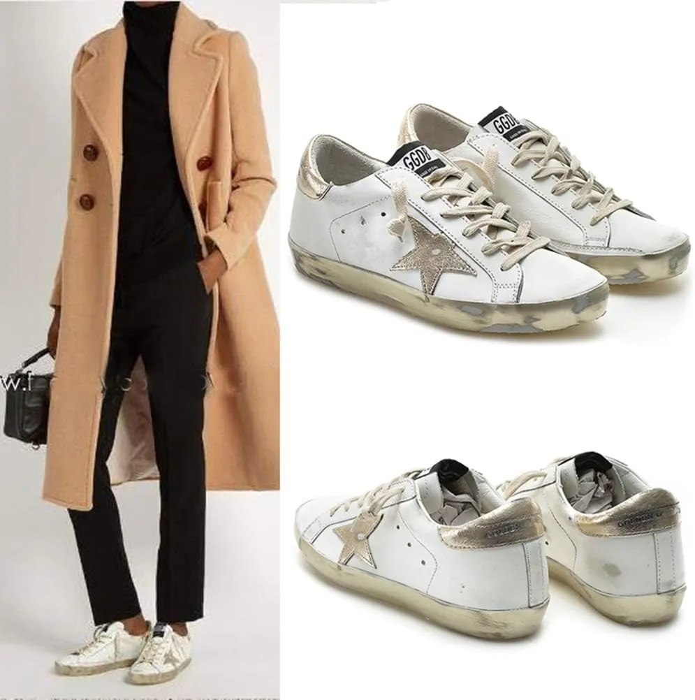 Men's Sneakers Leather Super Star Francy Sports Shoes Golden Shoes