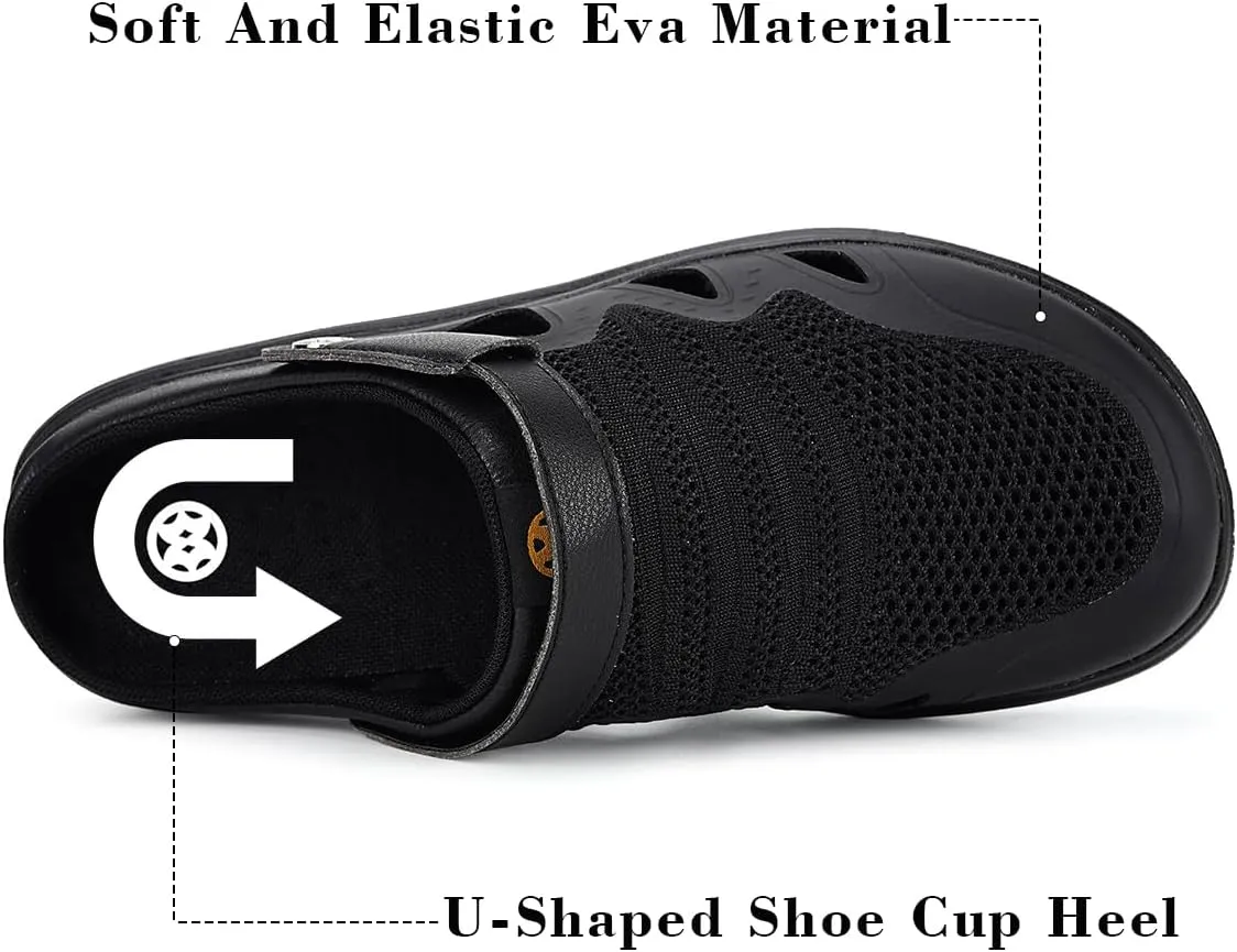 Men's Women's Clogs Garden Shoes Slip On Sandals Breathable Summer Orthotic Walking Slippers with Plantar Fasciitis Soles