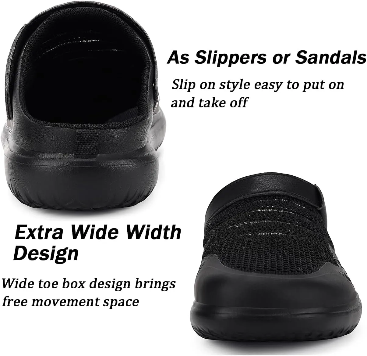 Men's Women's Clogs Garden Shoes Slip On Sandals Breathable Summer Orthotic Walking Slippers with Plantar Fasciitis Soles