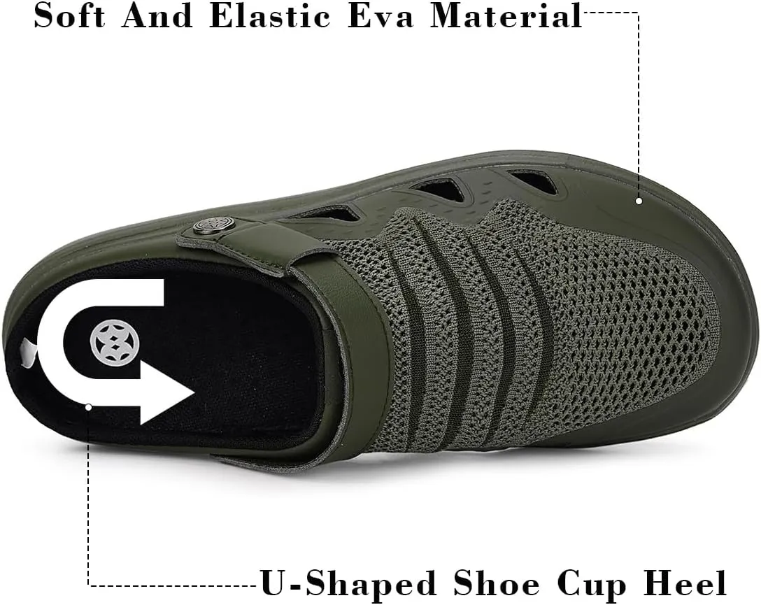 Men's Women's Clogs Garden Shoes Slip On Sandals Breathable Summer Orthotic Walking Slippers with Plantar Fasciitis Soles