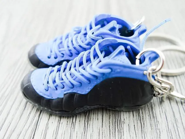 Mini sneaker keychain 3D Foam - Blue/Black