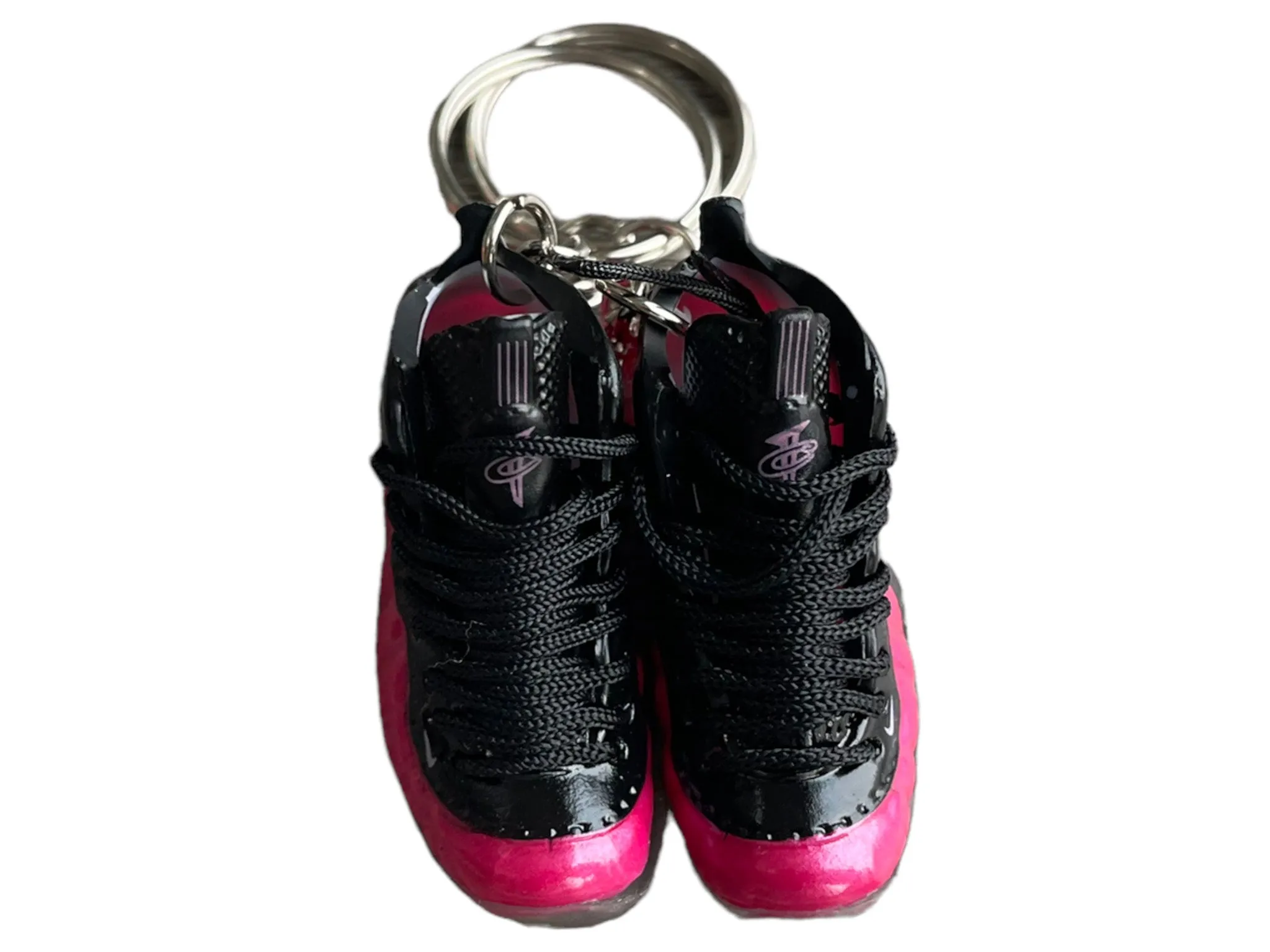 Mini sneaker keychain 3D Foamposite - Fushia Pink