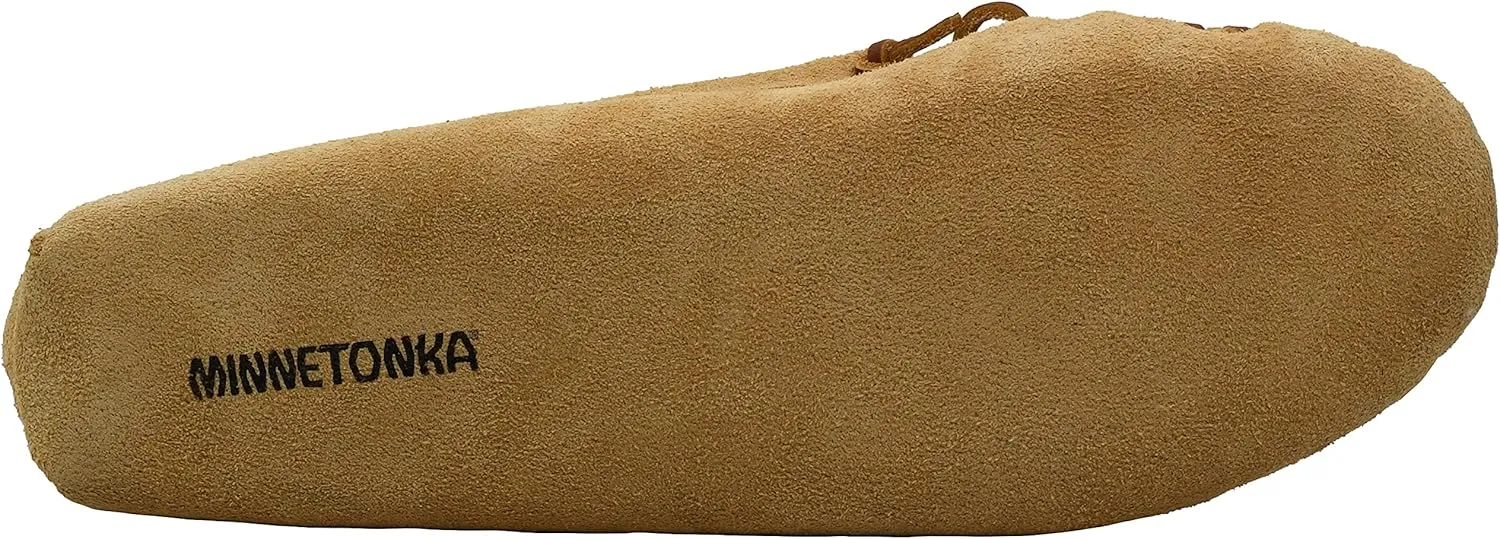 Minnetonka Men's Pile Lined Soft Leather Sole Slipper