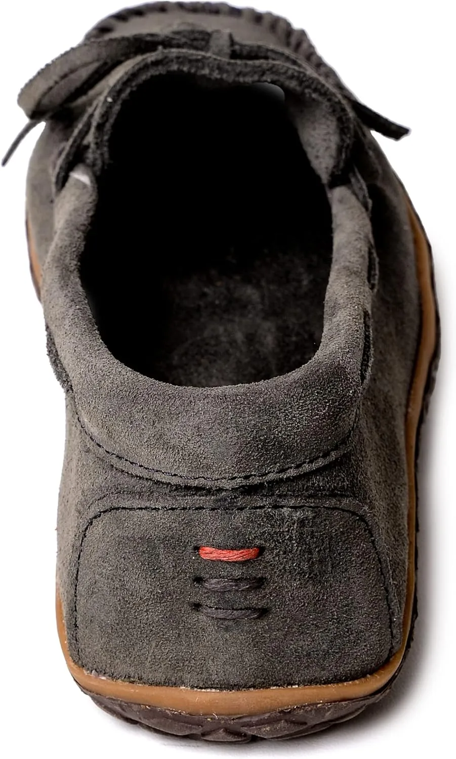 Minnetonka Men's Tie Tread - Suede Mocassins for Men - Water-Resistant Indoor Outdoor Slippers with MinnTREAD Rubber Sole