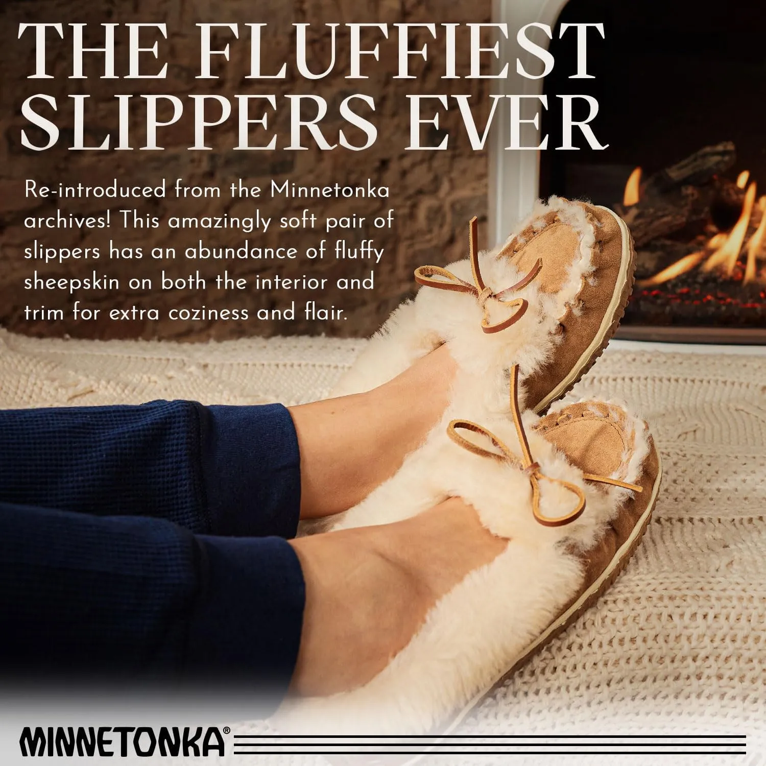 Minnetonka Ultimate Sheepskin Slipper – Indoor/Outdoor Slippers for Women with Hard Sole Design and Breathable Sheepskin