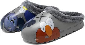 Mukinrch Unisex Adults Faux Fur EVA One Size Slipper, Fuzzy, Slip-On, Round Toe, Plush Lining