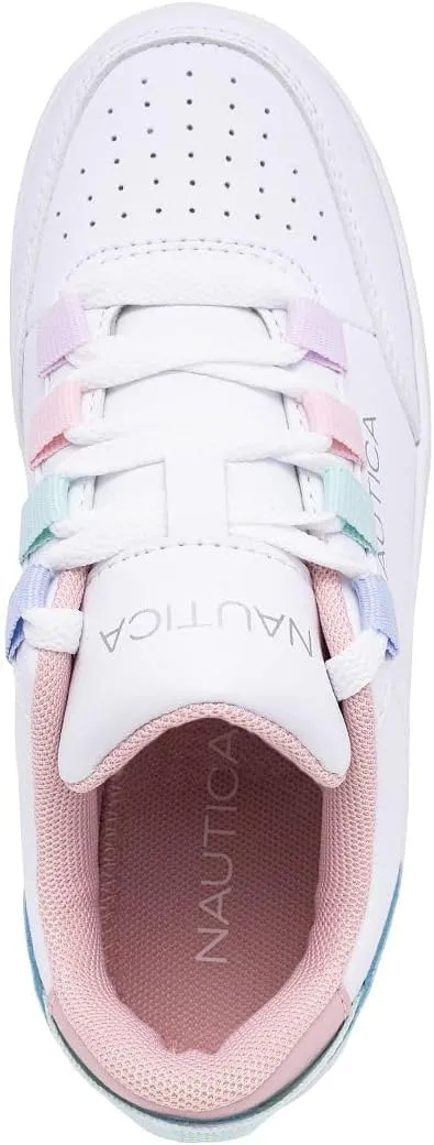 Nautica Girls Fashion Shoe - Lace-Up Low-Top Tennis Sneakers for Big Kids, Little Kids & Toddlers (Regular Heel/Platform Sole)