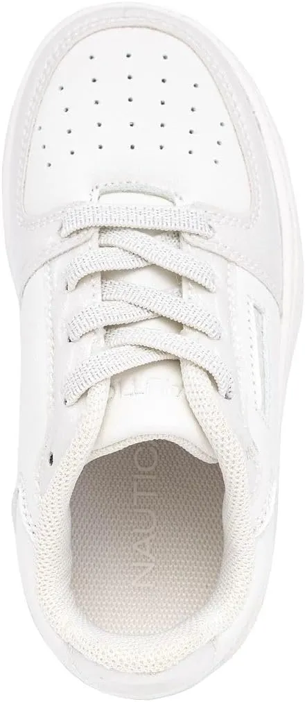 Nautica Girls Fashion Shoe - Lace-Up Low-Top Tennis Sneakers for Big Kids, Little Kids & Toddlers (Regular Heel/Platform Sole)